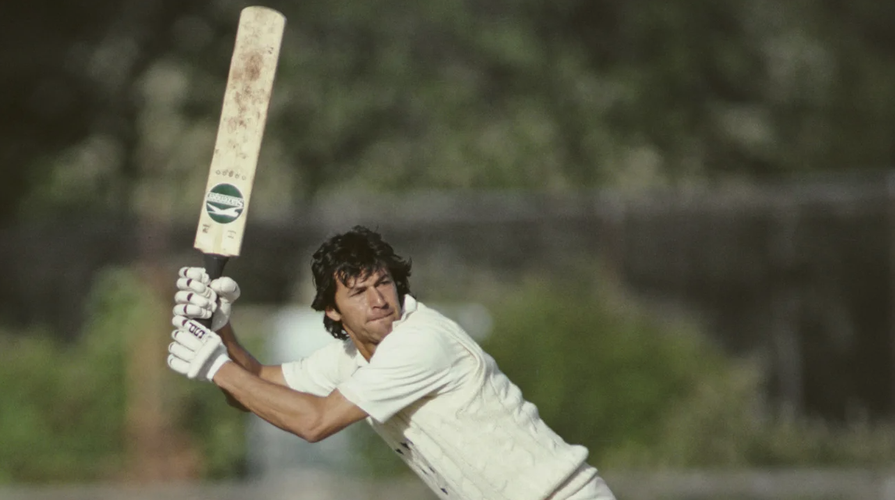Imran Khan batting in whites