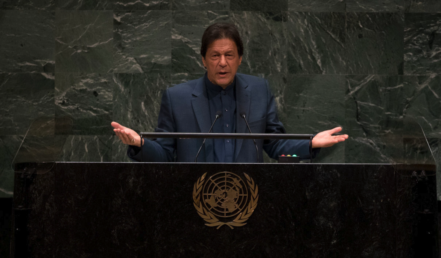 Imran Khan addresses the UN General Assembly
